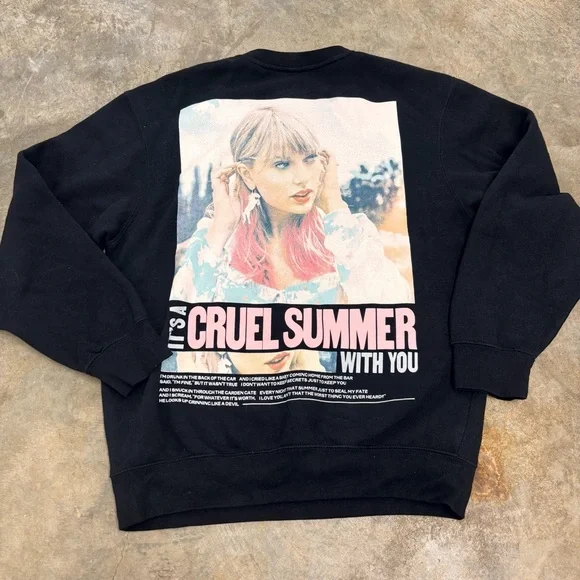 Taylor Swift Lover era merchandise Cruel Summer Crewneck Sweater Womens Medium - Picture 2 of 5